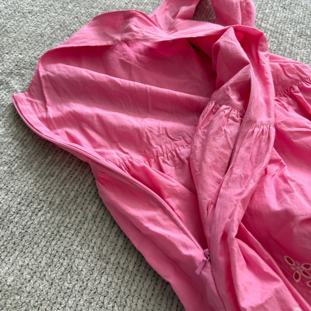 Gap Kids Pink Eyelet Dress Size M 8 Cotton Sleeveless Summer Dress‎